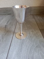 Szép régi ezüstözött talpas pohár (13,5x6,3 cm)