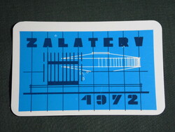 Kártyanaptár, Zalatervtervező beruházó vállalat, Zalaegerszeg ,grafikai rajzos, 1972,   (5)