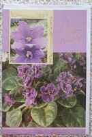 Greetings postcard with envelope greeting card greeting card postcard pure German violet pattern