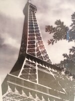 Párizs Eiffel torony fotó másolat kartonon, eredeti csomagolásban. 50x40 cm