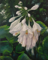 Antiipina galina: lily flowers, oil painting, canvas, 50x40cm