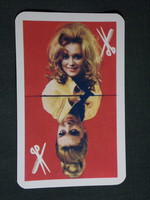 Card calendar, Tolna county hairdresser cosmetics szisz, Szekszárd, erotic female model, 1972, (5)