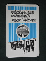 Card calendar, Pápai afés store, graphic designer, 1972, (5)