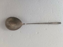 Antique Russian silver caviar spoon Moscow 84 zolotnik
