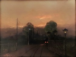Mihály Zeller (1859 - 1915) the evening train is coming