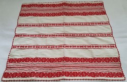 Folk art woven tablecloth, tablecloth 70 x 68 cm.