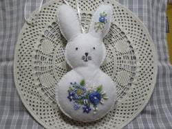 Embroidered bunny door, window, handle pendant. 22 Cm.