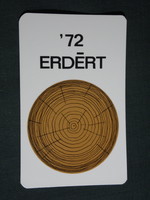 Card calendar, Erdért wood processing company, Budapest, graphic artist, purchase, 1972, (5)