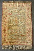 1K993 antique medium-sized rug with Indian pattern 120 x 217 cm