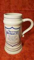 1 literes ALFÖLDI PORCELÁN,  ELEKTROHÁZ emlék korsó, hibátlan állapotban