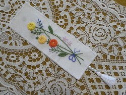 Embroidered bookmark.