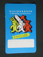 Kártyanaptár, KIOSZ kisiparosok, grafikai rajzos, Neuschvanger István lakatos, Egerág, 1971,   (5)