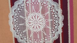 Beautiful crocheted lace tablecloth with a diameter of 42 cm