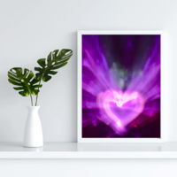 Gyönyörű, lila színű kép, nyomat A4-es méretben (keret nélkül)