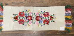 Matyó table runner with silk embroidery, tablecloth 25x75 cm