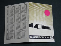 Card calendar, pioneering Olympics in Savaria, Vas county tourism, Szombathely, graphic, 1972, (5)