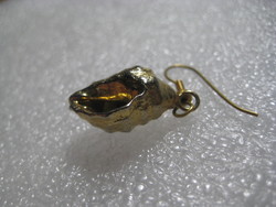 Earrings, gold-plated, shell 35 mm