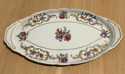 Floral ceramic matching plate, bowl