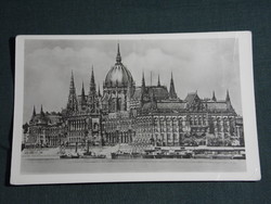 Postcard, Budapest State House, Parliament skyline detail