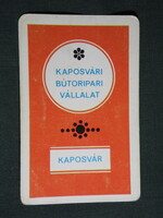 Kártyanaptár, KABIV Kaposvár bútorgyár, 1971,   (5)