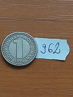 Yugoslavia 1 dinar 1996 copper-zinc-nickel 962