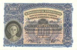 100 Francs francs franken 1949 Switzerland beautiful