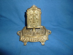 Antique decorative copper match holder