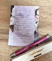 Witness invitation pen in a gift box - pink