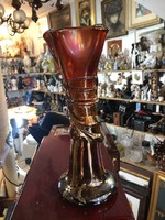 Beautiful Art Nouveau Loetz antique iridescent burgundy glass vase, 32 cm