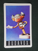 Card calendar, budavox news technology company, Budapest, advertising figure doll, 1971, (5)