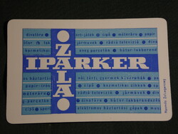 Kártyanaptár, Zala Iparker vállalat Zalaegerszeg, áruház,szaküzlet,iparcikk , 1971,   (5)
