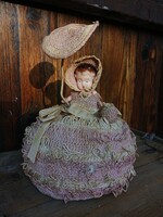 Old crochet boudoir doll