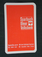 Kártyanaptár, Németország, Volksbank, takarékpénztár ,bank, 1971,   (5)