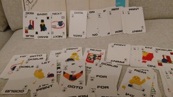 Kártyajátékok: Fekete Péter + programolvasó játék kártyákkal - retro-oktató fejlesztő játék