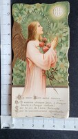 Art Nouveau pressed - embossed holy picture rough lithograph holy picture marked 1915