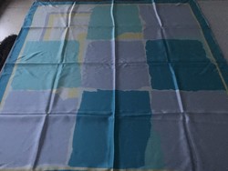 Silk scarf with different shades of blue, 89 x 89 cm