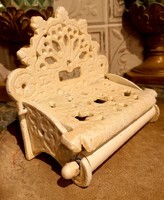 New! Toilet paper holder with lacy lid made of iron 14x14 cm