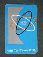 Kártyanaptár, Németország, NDK, Carl Zeiss Jena fotó optikai termékek, 1966,   (5)