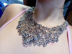 Extravagant bronze lace necklaces for prom season!