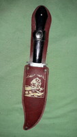 Almost antique stainless steel blade vinyl handle Greek hunting knife with case 22 cm, blade 6 cm