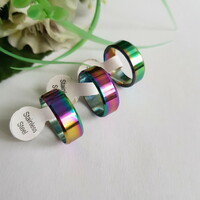 New Rainbow Beveled Ring - usa 8 / eu 57 / ø18mm