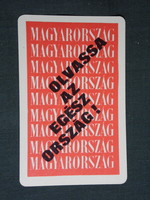Card calendar, Hungarian daily newspaper, newspaper, magazine, 1970, (5)