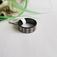 New black Roman numeral ring - usa 8 / eu 57 / ø18mm