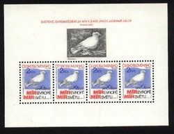 Stamp block 69.-Czechoslovakia-peace dove 10 euro