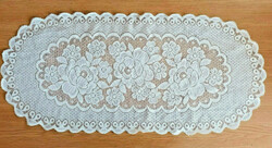 Beautiful white tablecloth with floral pattern in good condition