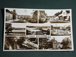 Képeslap, Postcard, Anglia, England,mozaik, High Wycombe,Queen Victoria Road,The Town Hall