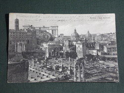 Postcard, Italy, Rome, forum romanum, museum, view detail