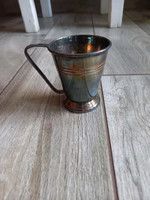 Nice patina antique silver-plated pourer/cup (7.8x9.3x6.8 cm)