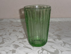 Art deco green glass vase (16.5 Cm)