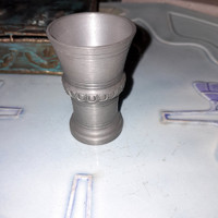 Old pewter / zinn brandy cup cup - art&decoration